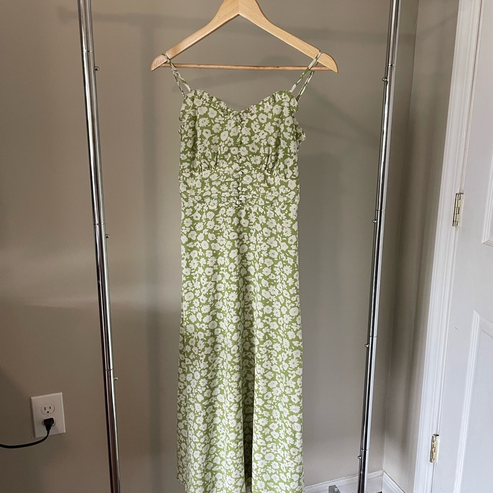 Floral Green Lulus Dress